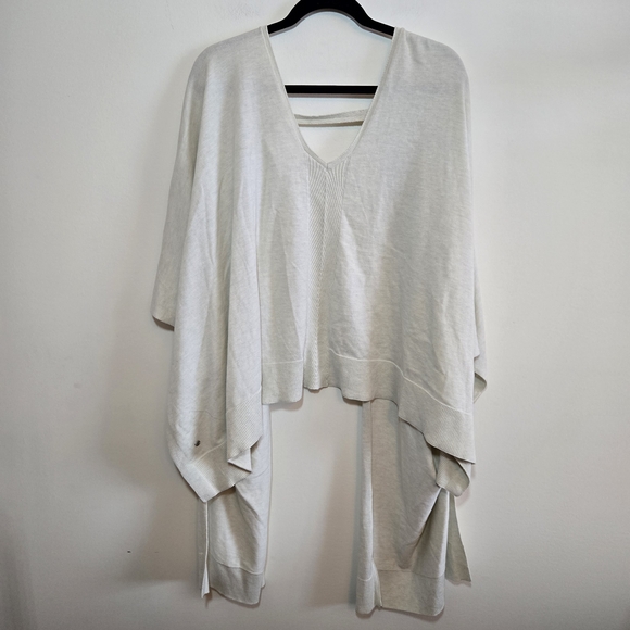lululemon athletica Sweaters - LULULEMON I O/S Open Back Knit Poncho I Light Grey I Silk Blend